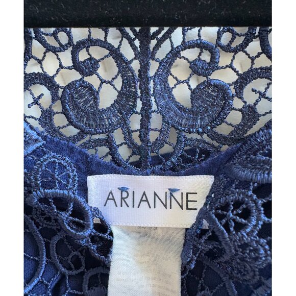 Arianne Cotton Cobalt Lace Tee - Picture 2 of 3